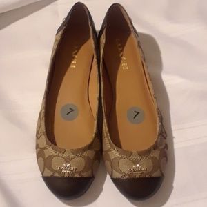 Coach leather flats